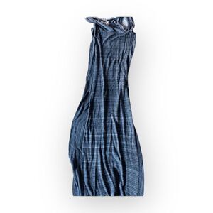 Daftbird Blue Striped Tank Maxi Dress